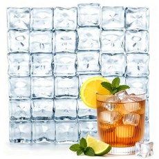 투명 가짜 아이스 큐브 - 플라스틱 50개 사진 소품 테이블 흩어짐 홈 데코 및 DIY 공예 재료용 아크릴 페이크 꽃병 필러로 제작 196289, 투명 가짜 아이스 큐브 - 플라스틱 50개, 사진 소품