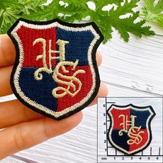 皮卡布 校徽制服徽章 jk徽章布貼 刺繡燙布貼 徽章刺繡布貼 和平標誌熨燙貼 魔鬼氈布章 Patch, 1個, 8號,熱熔膠款