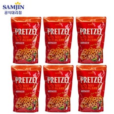 삼진 미니프레첼 매콤한비프맛, 800g, 6개