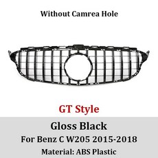 메르세데스 벤츠 C 클래스 W205 205208 용 레이싱 프론트 그릴 상부 범퍼 후드 메쉬 자동차 액세서리, 1개