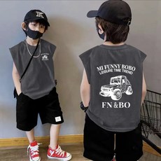 FN&BO 男童背心 兒童無袖上衣