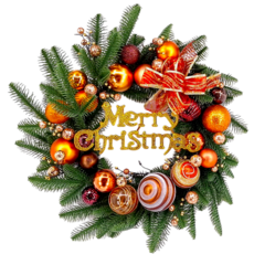 裝飾燈大師 50cm諾貝松花圈-台灣手做.精緻盒裝, D款古銅金, 1個