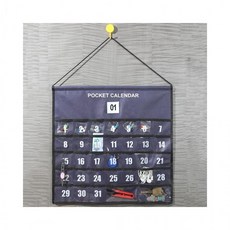 루미나D 생활비 약달력 벽걸이 포켓 수납함 30칸, 1개, 선택_브라운