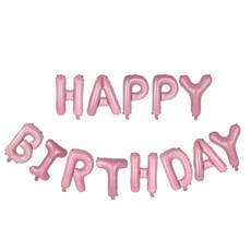 생일글자풍선 16인치 해피벌스데이, 핑크