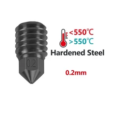 Bambu Lab 노즐 P1s 0.2 0.4 Bambulab X1c P1p Hotend 용 카본, 12 Hardened  0.2, 04 5PCS