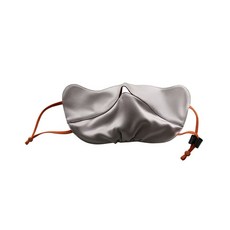 양면 고급 디자인의 방진 통기성 자외선 차단 여름용 실크 마스크, F, 은회색