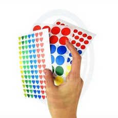 해신이네잡화점 오색스티커 도트스티커 패치원형스티커, 7매