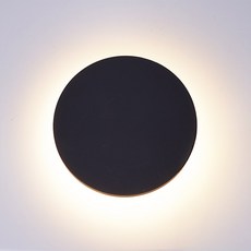 안트 LED 실내 실외 심플 원형 벽등 벽부등 전구색, VZ_블랙