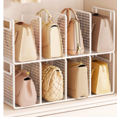 융풍 수납정리함 가방보관함 가방 수납장 수납장 선반 가방 정리함 가방 정리대, 1개, 흰색