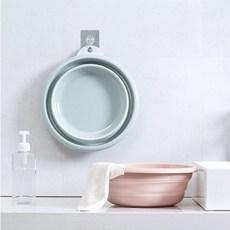 후크세숫대야 목욕 후크 야외캠핑 접고펴는 접이식대야 25cm nar+744Fm