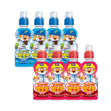 팔도 뽀로로 밀크맛4개 딸기4개, 1개, 235ml