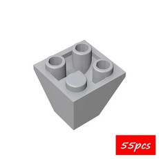 역방향 빌딩 블록 키트 볼록 경사판 벽돌 교육용 생일 선물, 1개, 2. 194-light grey
