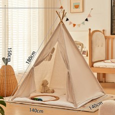 성인인디언텐트 캠핑 피크닉 차박 실내 감성 미니 놀이, 1개, AN_1.8미터 원래 화이트 모델