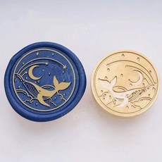 웨딩 왁스 스탬프 프레임 몰드 레트로 꽃 문양 1개, 22