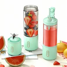 PYHO 휴대용 미니 믹서기 무선 USB 충전식 다기능, 녹색