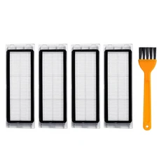 Roborock S5S5 MaxS6S6 PureS6 MaxV S50S51S52S55E4E5 진공 청소기 부품 액세서리용 HEPA 필터 교체, 02 4pcs with brush