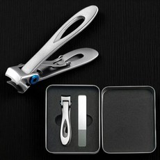 아루카 두꺼운 내성 발톱 깍기 굵은 손톱 깍이 노인 발톱깎이, 1개, 스틸실버 케이스