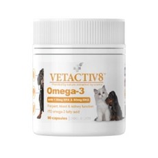 VETACTIV8 澳力8 Omega 3 rTG 魚油膠囊 360顆, 1個, Omega脂肪酸, 90顆
