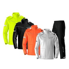 드라이마스터 경량 오토바이 우비 바이크 방수 우의 비옷 상하의세트, 블랙