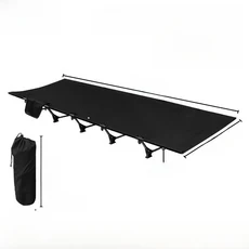 알루미늄 합금 접이식 의자 야외 캠핑 초경량 낚시 휴대용 체어(1), 포켓이 없는 블랙