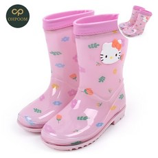 [픽커] 어린이장화 우비장화 장마용장화 헬로키티 플라워 아동 PVC 장화