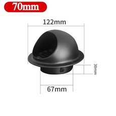 업소용환풍기 304 스테인레스 스틸 벽 천장 에어 벤트 덕트 환기 배기 그릴 커버 배출구 냉각 및 캡, 70mm, 70mm