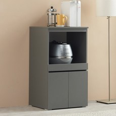 [완제품 초특가] 퍼니하우스 헤븐 주방 전자렌지대 수납장 밥솥 밥통 정수기 선반 렌지대, 그레이