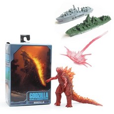 NECA 고질라 킹오브몬스터 몬스터 메카 피규어 네카, 레드 고릴라+ 브레스 + 전함2개, 1개