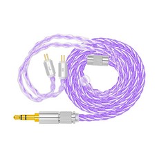 은도금 8심 0.78mm 커스텀 이어폰 케이블, 2PIN, 퍼플