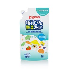Pigeon 貝親 奶瓶蔬果清潔液 (瓶裝/補充包/泡沫), 奶瓶蔬果清潔液補充包(650 ml), 1個