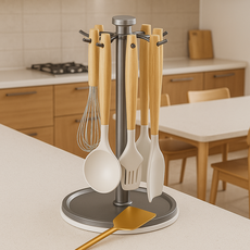 조이온셀 회전 주방도구 걸이대, 1개, 그레이