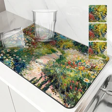 미끄럼 방지 흡수성 주방 욕실 건조 매트, 20-30cm 7.8-11.8in, XSDTE1736(3), 1개