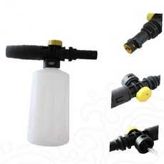 고압세차기 폼랜스 거품분사기 스노우폼 세차용품 차량청소 세정액통 호환, 1개, 750ml