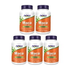 Now Foods 마카 Maca 500 mg 250 베지 캡슐, 5개, 250정