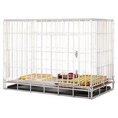 Tiger Pavilion 반려동물 철장 배변판 포함, 화이트, 1개