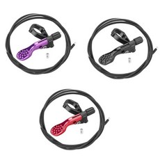 가변 싯포스트 자전거 좌석 튜브 높이 케이블 조절 가능한 레버 드로퍼 포스트 원격, 01 Black, 1개