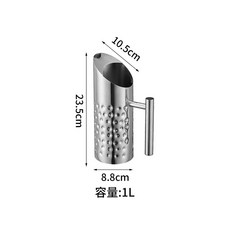 레스토랑 물 주전자 .0L 오마카세 스테인레스 스테인리스, J. 핸드 해머 스트레이트 포트 1L