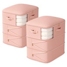 리앤리 숨쉬는 폴딩 이불 정리 압축파우치, 2개, 1세트