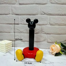 리빙온도 슈퍼마리오 디스펜서 핸드워시 인테리어 도자기 욕실 샴푸통 공병 소품, 1개, A. 미키 휴지 걸이 짧은 버전