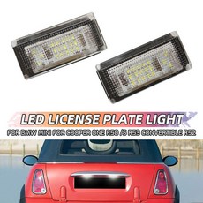 2pcs 자동차 18 LED 번호판 조명 미니 쿠퍼 S R53 ONE R50 2001-2006 R52 2004-2008 용 자동 교체 액세서리