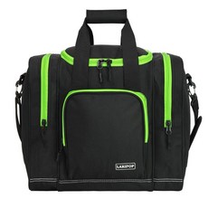 볼링가방 운동 용품 보관 이동 1구 수납 소프트패드 이동형 볼링백 여행용 손잡이, 1개, 블랙 레몬 그린 체인