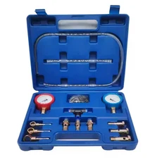 디젤 자동차 트럭 연료 회로 압력 게이지 엔진 오일 테스터 계량기, [02] with box, 02 with box