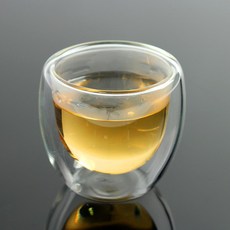 N5 내열 이중유리 찻잔 2p세트 80ml