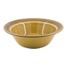 Vintage 復古家 日本製 COUNTRY SIDE 黃色做舊缽 深盤 深缽 碗 麥片碗 15.1cm, 1個