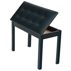 2인 원목서랍 인조가죽 피아노의자 튼튼한 다리 SH1981, 1개, 블랙