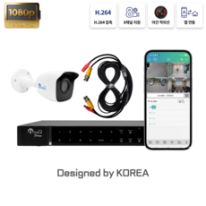 아이비젼 실속형 8채널 AHD CCTV DVR 녹화기 자가설치 세트 실외 카메라 방범 매장용(HDD별도옵션) IQ-UH08, 1개, 실외카메라5대세트(HDD미포함)