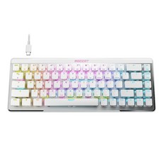 ROCCAT Vulcan TKL Pro PC 게이밍 키보드 선형 광학 타이탄 스위치 AIMO RGB 조명 텐키리스 기계식 사용감 속도 및 키스트로크 손목 받침대 지지, Vulcan II 미니 에어 리니어_화이트