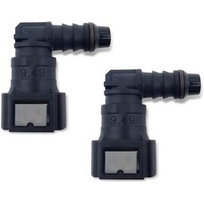 조그로우 자동차 연료 라인 수리 키트 나일론 엘보 오일 펌프 퀵 플러그 씰링 링이 있는 수정 액세서리 대부분의 모델블랙에 적합합니다, 2 PCS #Elbow, Black