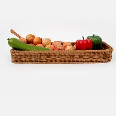 쌈밥 전문점 쌈채소 긴사각 라탄바구니 라탄그릇 라탄트레이 라탄정리함