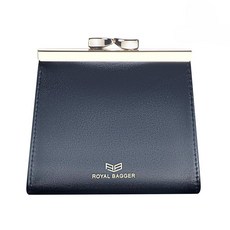 Royal Bagger Kiss Lock RFID 여성용 신용 카드 홀더 정품 소가죽 짧은 지갑 패션 빈티지 동전 3242 블랙. 그외 각종 385793